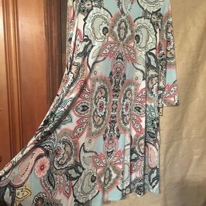 Paisley pastel print dress